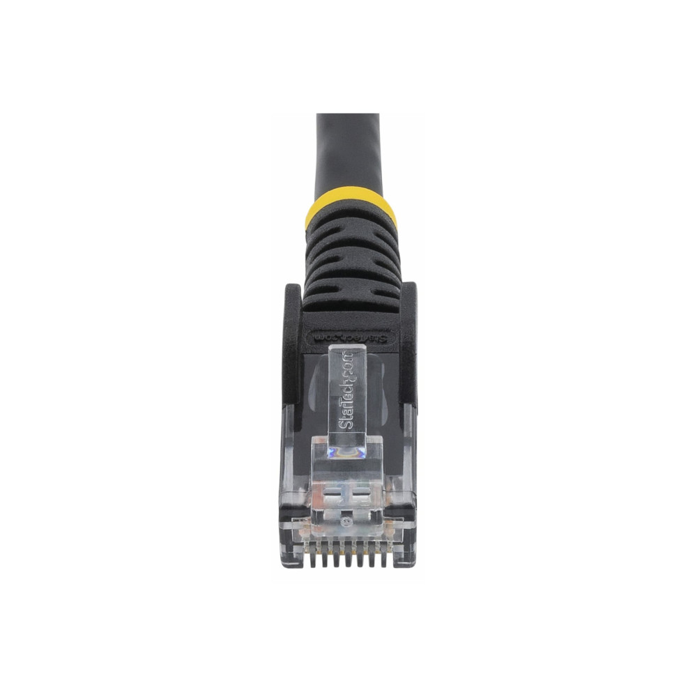 Produktbild för StarTech.com 5m CAT6 Ethernet Cable, 10 Gigabit Snagless RJ45 650MHz 100W PoE Patch Cord, CAT 6 10GbE UTP Network Cable w/Strain Relief, Black, Wiring is UL Certified/TIA - Category 6 - 24AWG (N6PATC5MBK) - patch-kabel - 5 m - svart