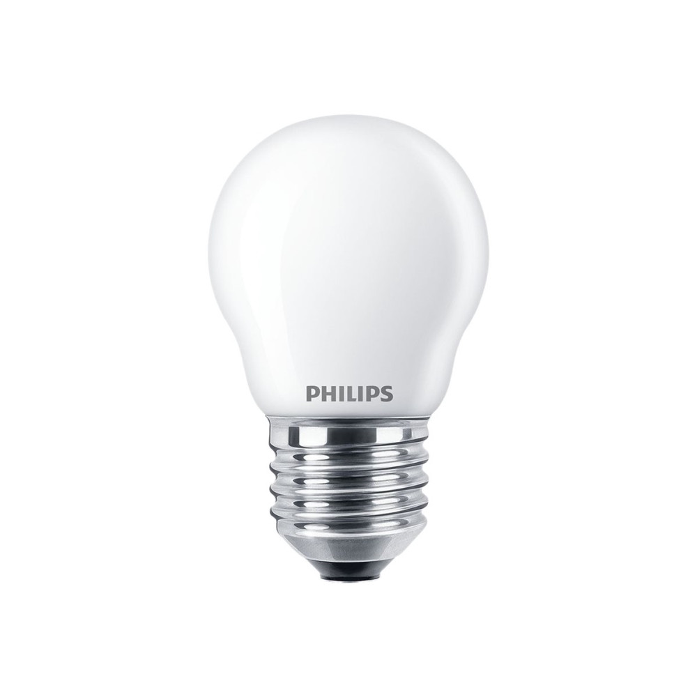 Produktbild för Philips - LED-glödlampa - form: P45 - glaserad finish - E27 - 3.4 W - varmt vitt ljus - 2200-2700 K