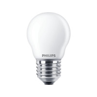 Produktbild för Philips - LED-glödlampa - form: P45 - glaserad finish - E27 - 3.4 W - varmt vitt ljus - 2200-2700 K