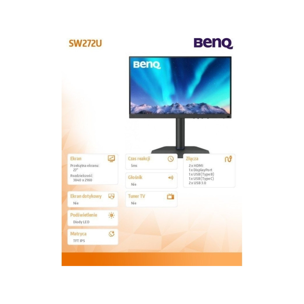 Produktbild för BenQ SW272U - SW Series - LED-skärm - 4K - 27" - HDR