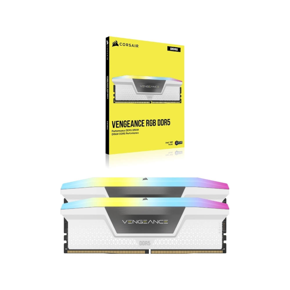 Produktbild för CORSAIR Vengeance RGB - DDR5 - sats - 32 GB: 2 x 16 GB - DIMM 288-pin / PC5-24000 - ej buffrad