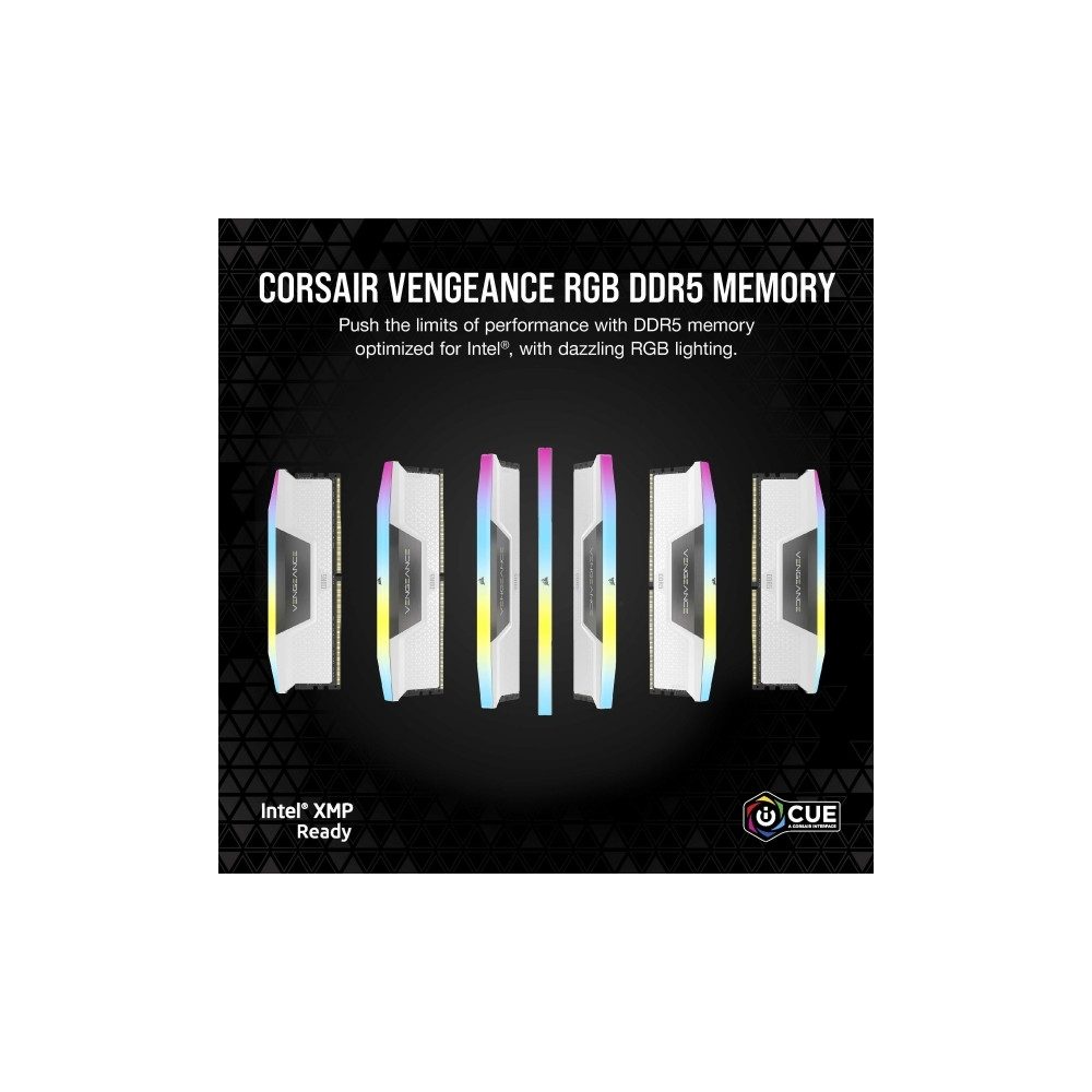 Produktbild för CORSAIR Vengeance RGB - DDR5 - sats - 32 GB: 2 x 16 GB - DIMM 288-pin / PC5-24000 - ej buffrad