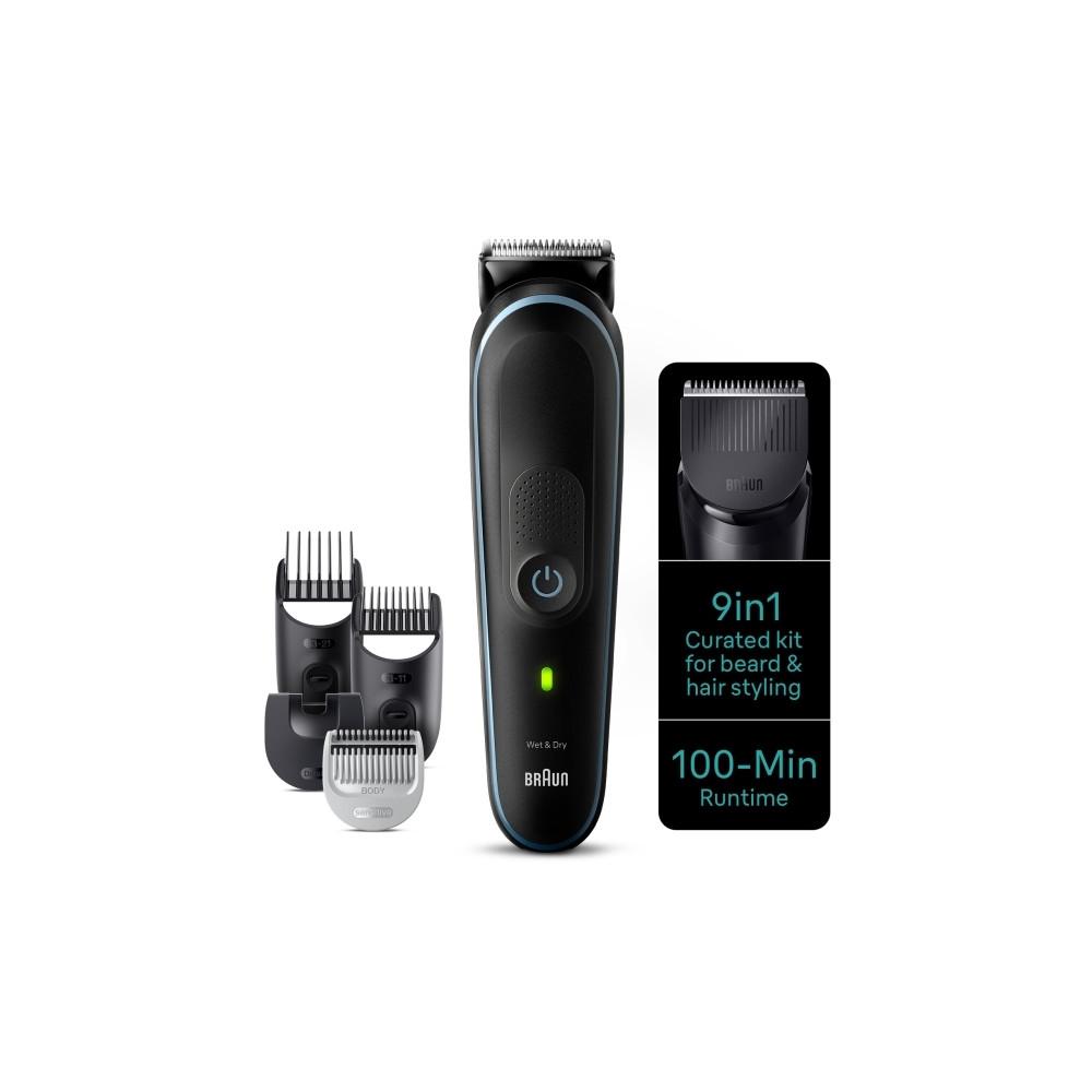 Produktbild för Braun MGK5411, Svart, Blå, 1 mm, 2,1 cm, Universal, 3 År, Ba...