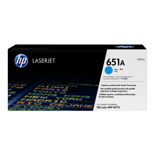 HP HP 651A - cyan - original - LaserJet - tonerkassett (CE341A)