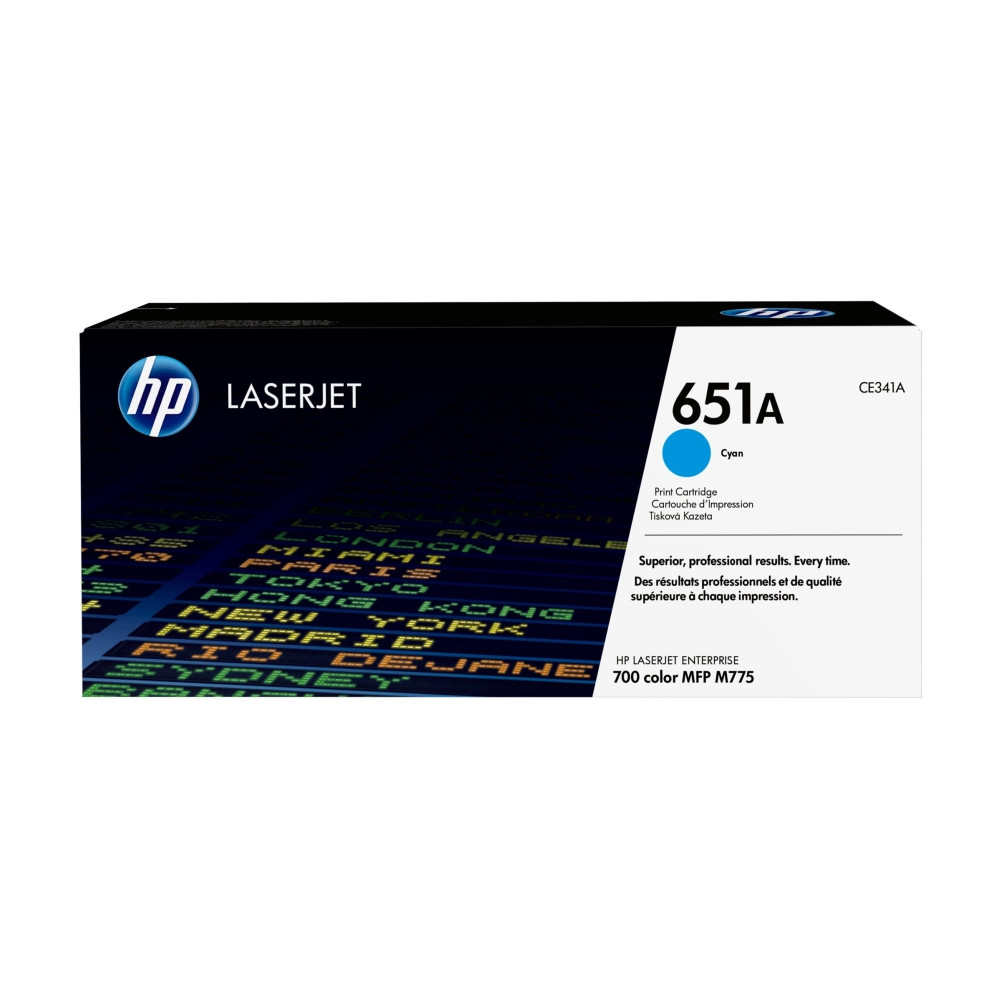 Produktbild för HP 651A - cyan - original - LaserJet - tonerkassett (CE341A)