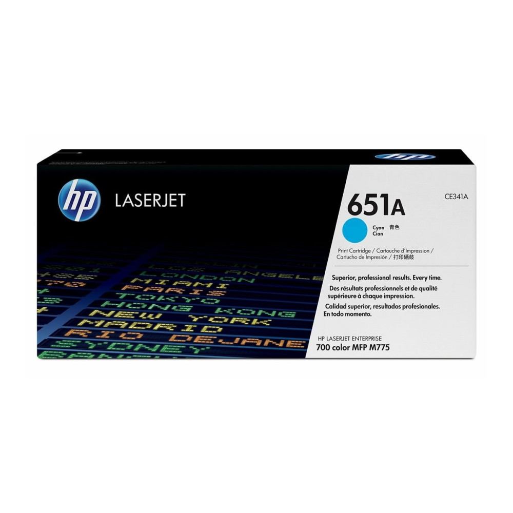 Produktbild för HP 651A - cyan - original - LaserJet - tonerkassett (CE341A)