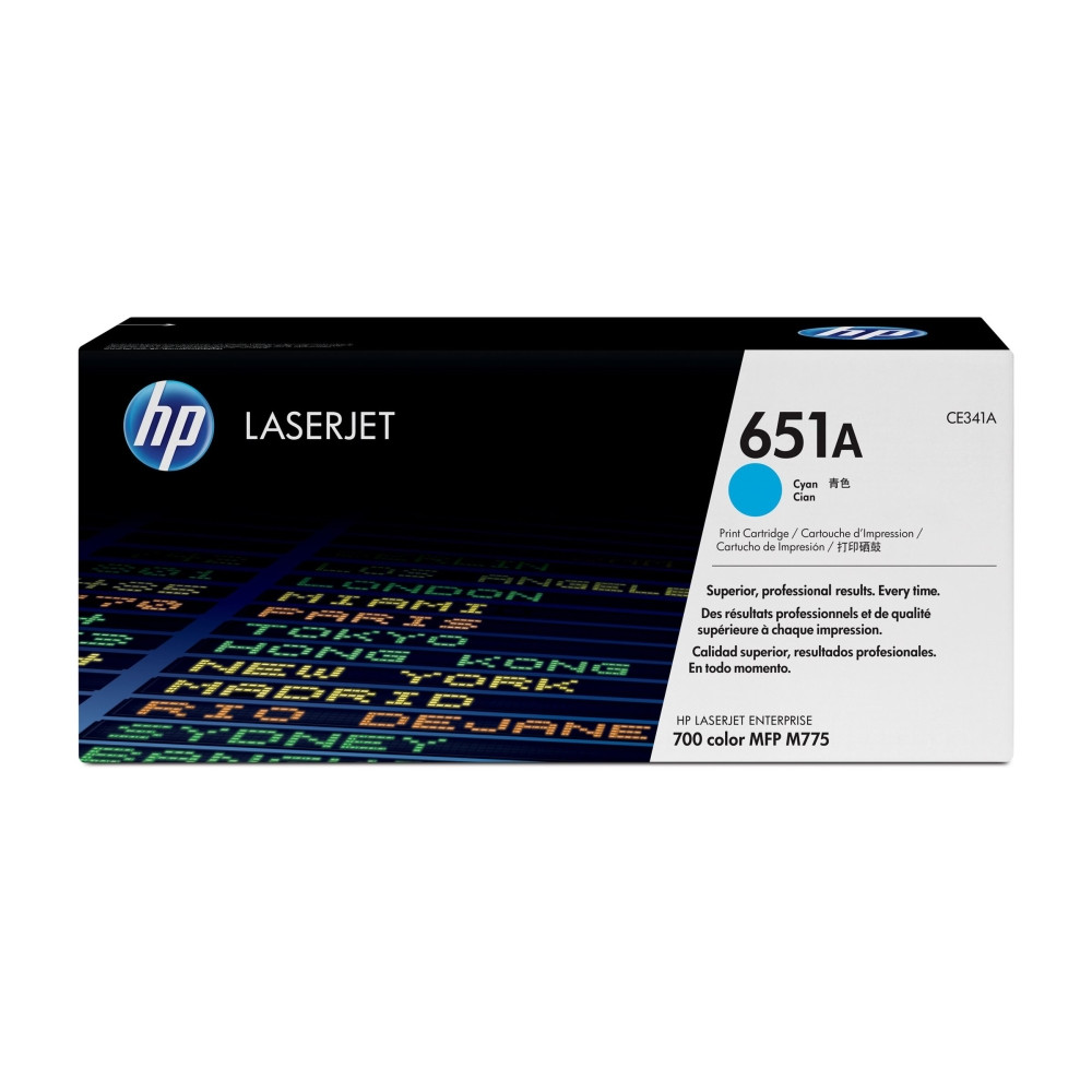 Produktbild för HP 651A - cyan - original - LaserJet - tonerkassett (CE341A)
