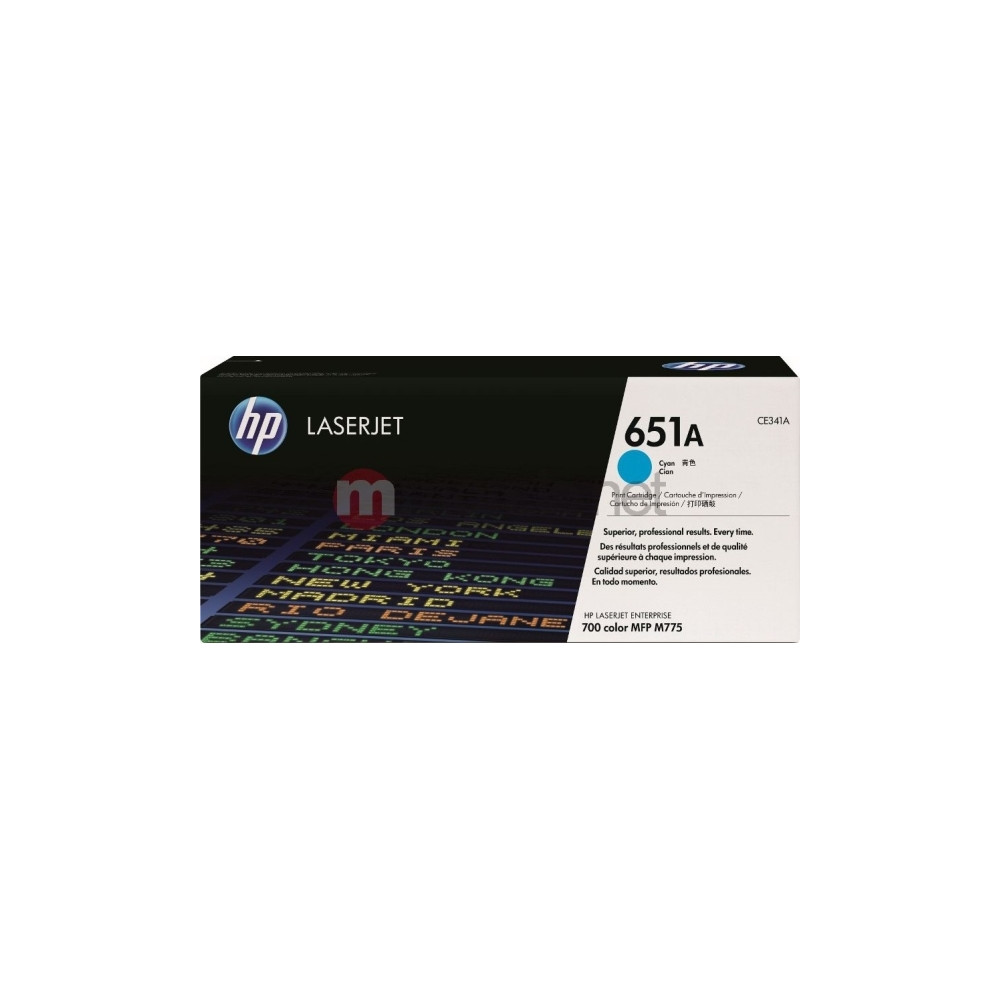 Produktbild för HP 651A - cyan - original - LaserJet - tonerkassett (CE341A)