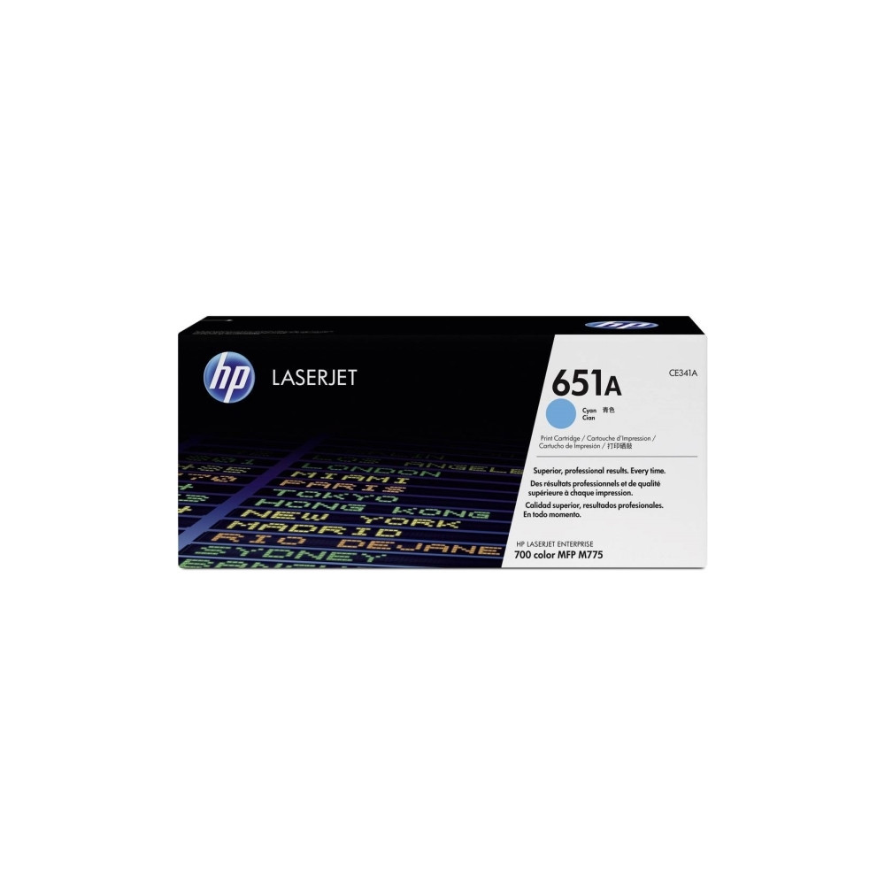 Produktbild för HP 651A - cyan - original - LaserJet - tonerkassett (CE341A)