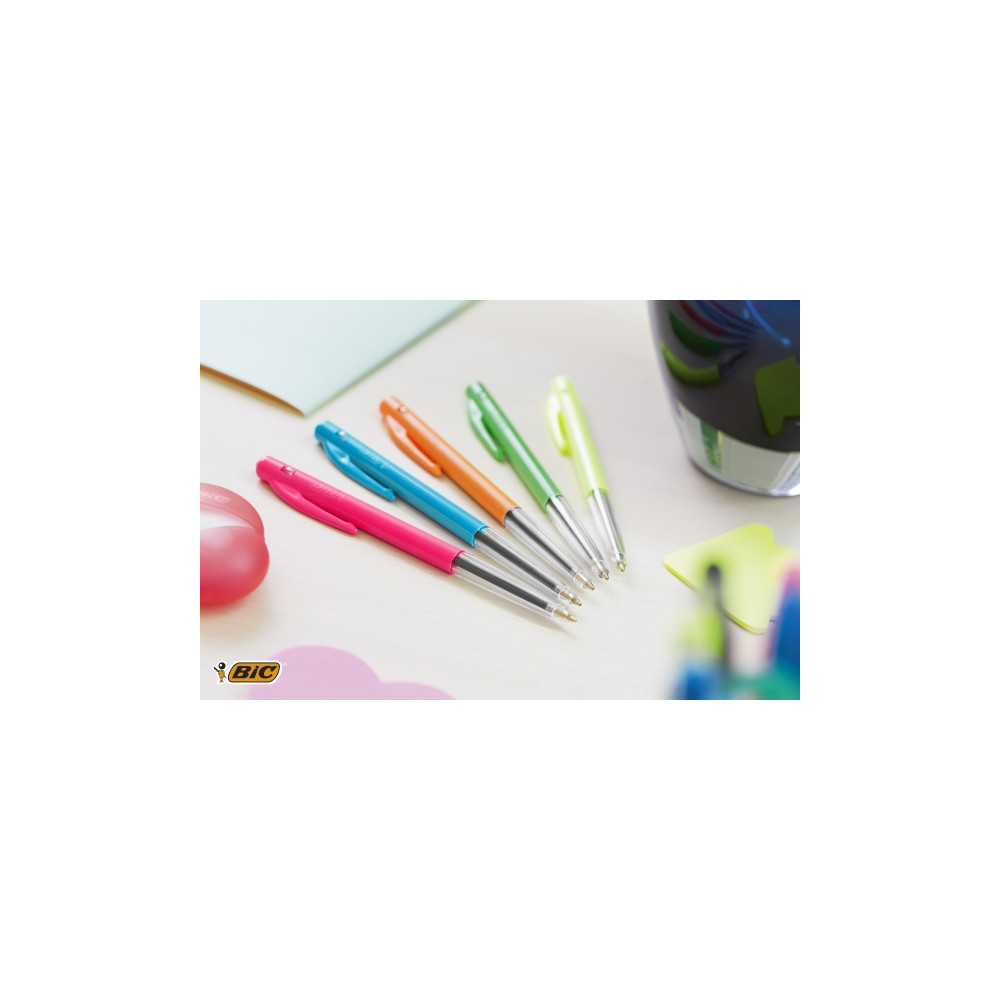 Produktbild för Kulspetspenna, BIC M10 patronfärger, 1 mm, skrivfärg blå, fö...