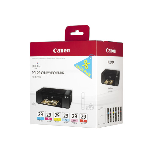 CANON Canon PGI-29 CMY/PC/PM/R Multipack - gul, cyan, magenta, röd, foto-cyan, foto-magenta - original - bläcktank