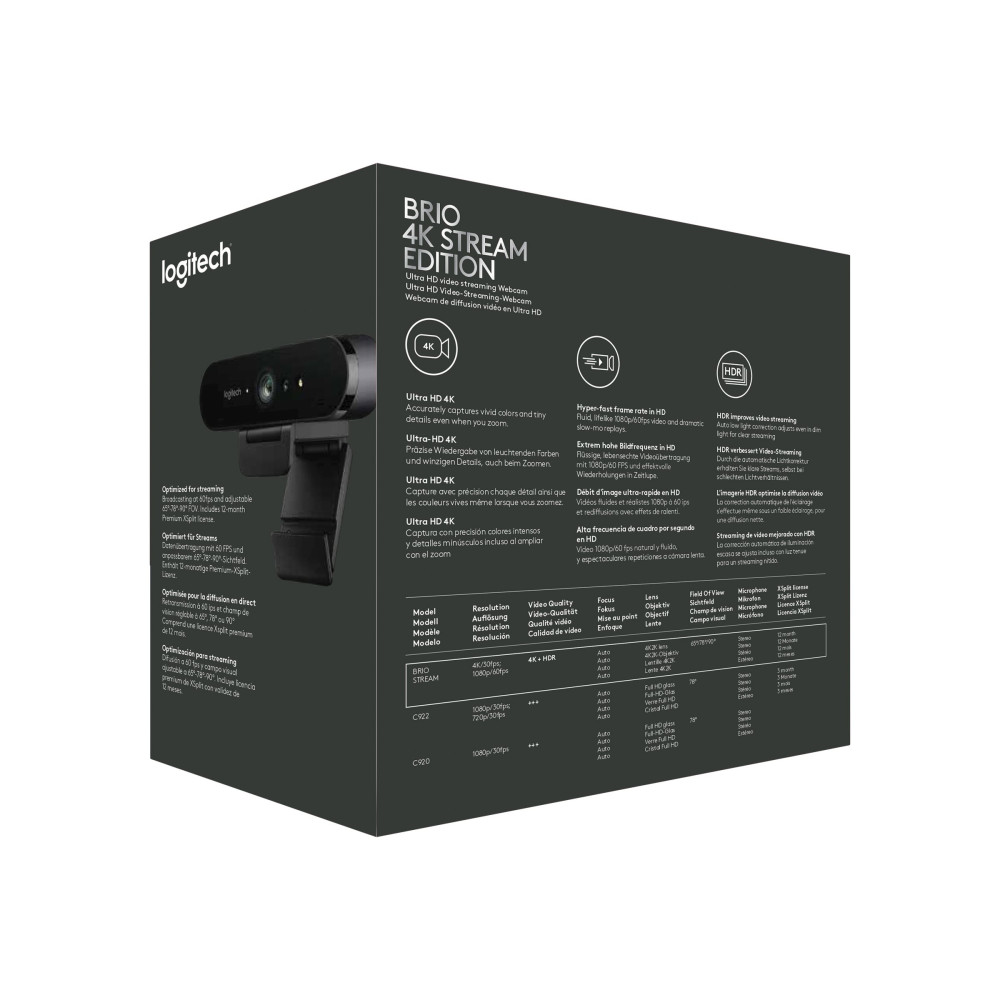 Produktbild för Logitech BRIO STREAM - livestreamingkamera