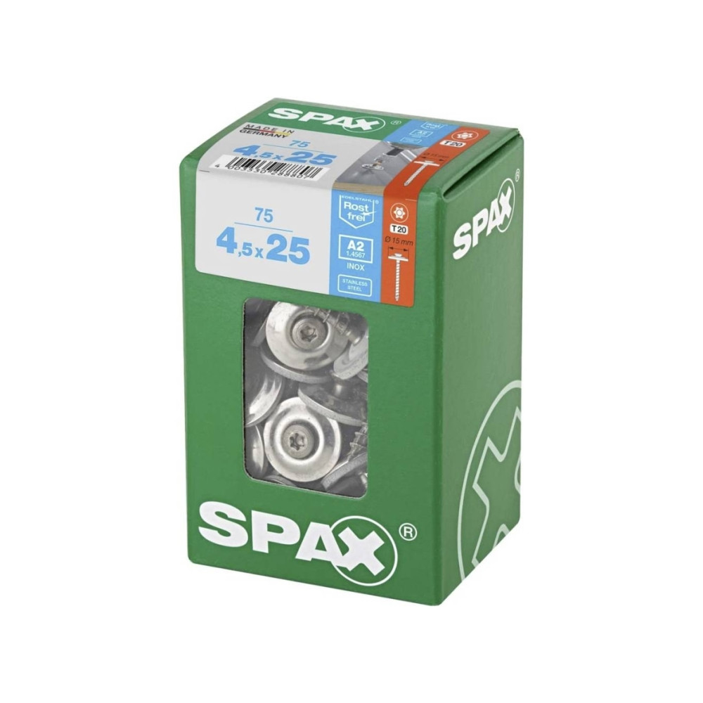 Produktbild för SPAX 4587000450257 Spenglerskruv 4,5 mm 25 mm T-STAR Plus Ro...