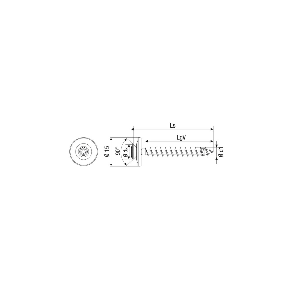 Produktbild för SPAX 4587000450257 Spenglerskruv 4,5 mm 25 mm T-STAR Plus Ro...