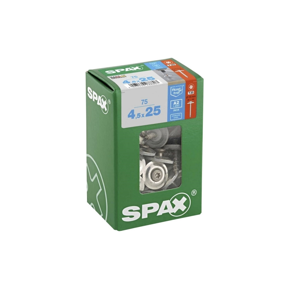 Produktbild för SPAX 4587000450257 Spenglerskruv 4,5 mm 25 mm T-STAR Plus Ro...