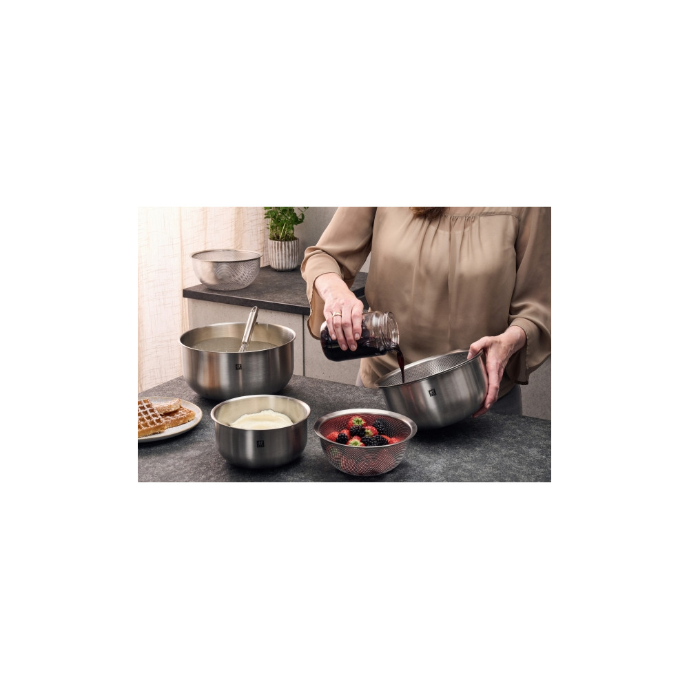 Produktbild för ZWILLING Prep Durkslag/sil/ångkok set 3 st. S 16 cm + M 20 c...