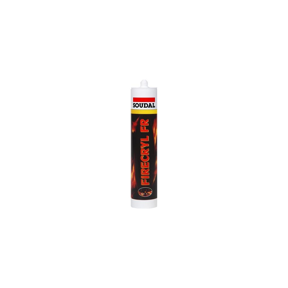 Produktbild för SOUDAL Firecryl brandakryl för fogning i bygg, vit 310 ml pa...