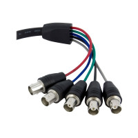 Produktbild för StarTech.com 1 ft. (0.3 m) VGA to BNC Cable - HD15 VGA to 5 BNC - Male/Female - BNC Cable (VGABNCMF1) - VGA-kabel - 30 cm