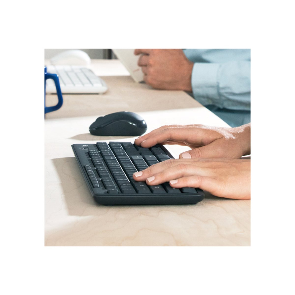 Produktbild för Logitech MK295 Silent - sats med tangentbord och mus - AZERTY - holländsk - grafit Inmatningsenhet
