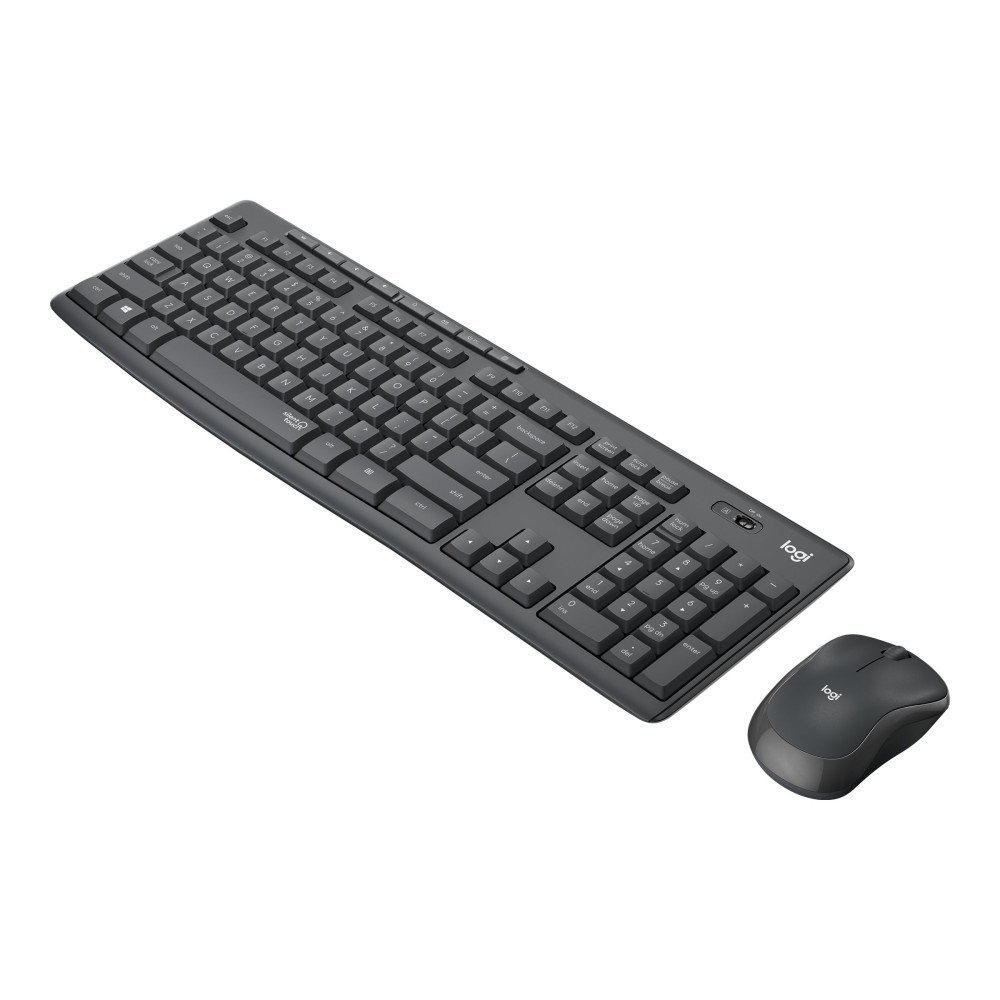 Produktbild för Logitech MK295 Silent - sats med tangentbord och mus - AZERTY - holländsk - grafit Inmatningsenhet