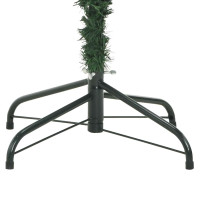 Produktbild för Konstgjord julgran Grön och vit 210 cm PVC och Metall och Plast