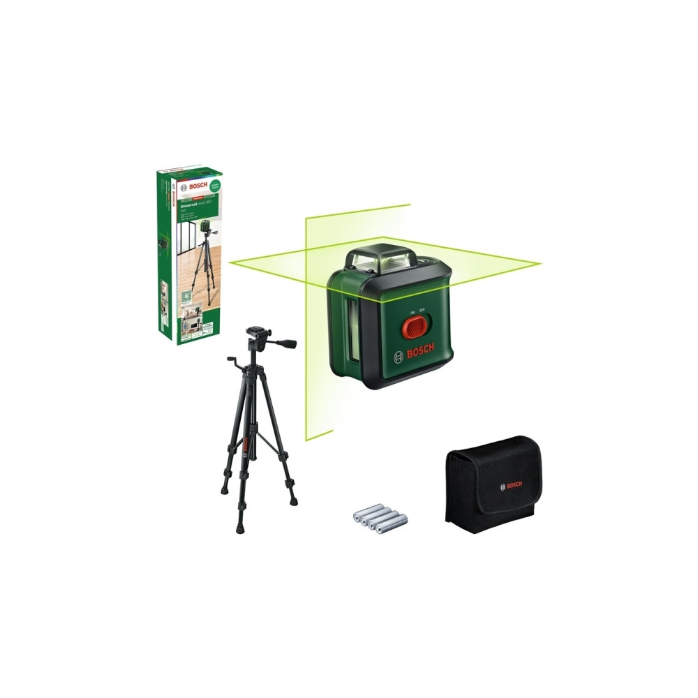 Produktbild för Bosch UniversalLevel 360 Set, 24 m, 0,4 mm/m, 4°, 4 s, Horis...