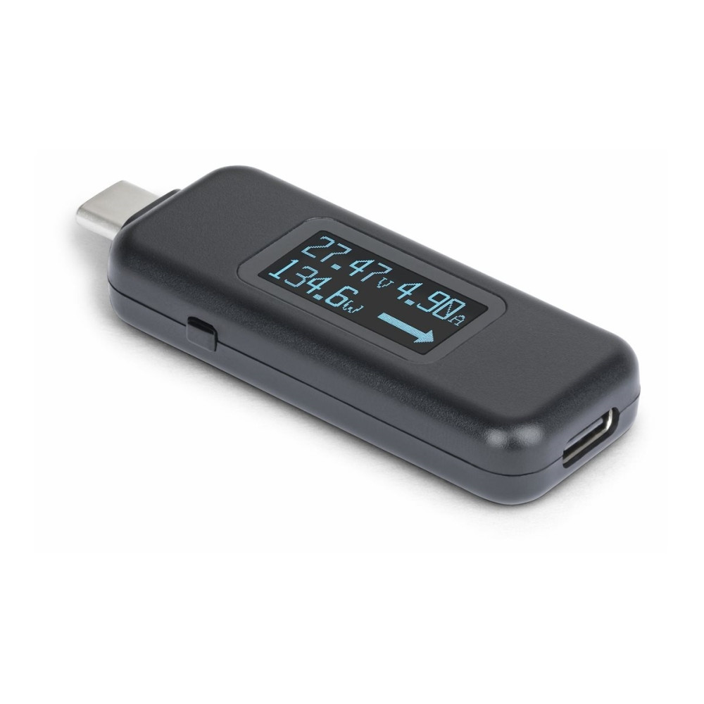 Produktbild för StarTech.com USB-C Power Tester, Bi-Directional Digital Voltage/Current - USB-C strömtester - digital multimeter, bi-directional