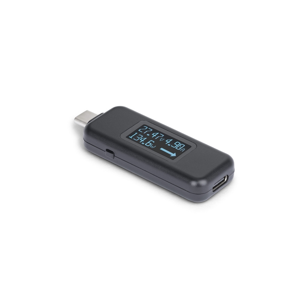 Produktbild för StarTech.com USB-C Power Tester, Bi-Directional Digital Voltage/Current - USB-C strömtester - digital multimeter, bi-directional