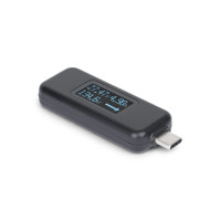 Produktbild för StarTech.com USB-C Power Tester, Bi-Directional Digital Voltage/Current - USB-C strömtester - digital multimeter, bi-directional
