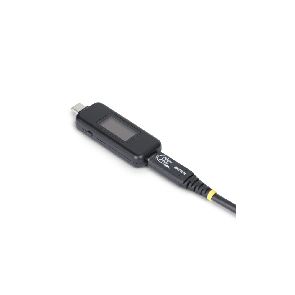 Produktbild för StarTech.com USB-C Power Tester, Bi-Directional Digital Voltage/Current - USB-C strömtester - digital multimeter, bi-directional