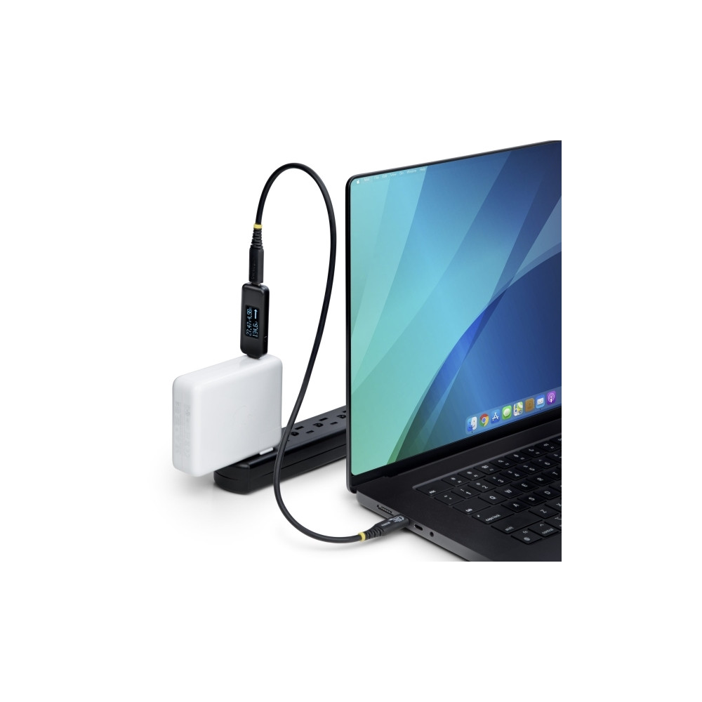 Produktbild för StarTech.com USB-C Power Tester, Bi-Directional Digital Voltage/Current - USB-C strömtester - digital multimeter, bi-directional