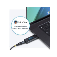 Produktbild för StarTech.com USB-C Power Tester, Bi-Directional Digital Voltage/Current - USB-C strömtester - digital multimeter, bi-directional