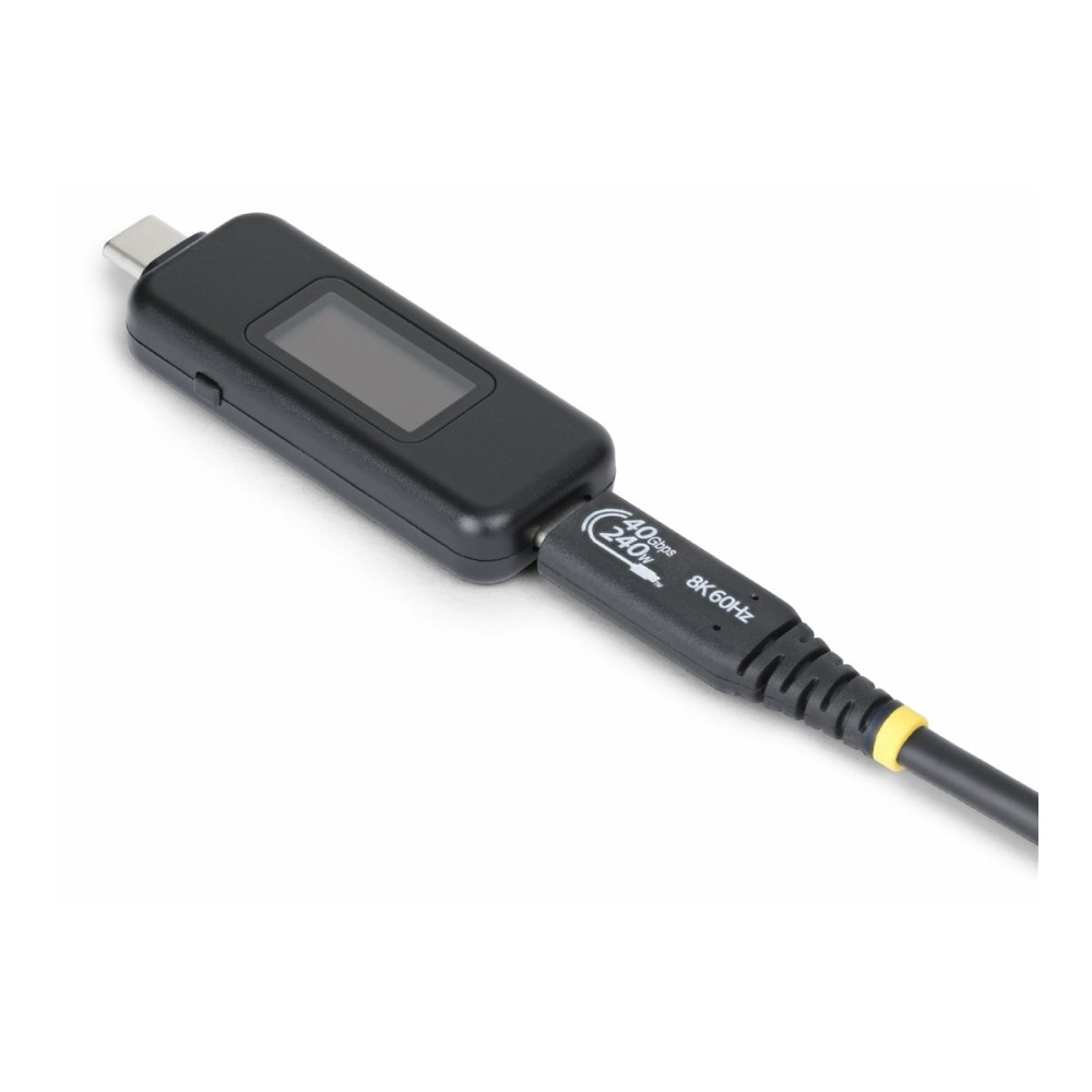 Produktbild för StarTech.com USB-C Power Tester, Bi-Directional Digital Voltage/Current - USB-C strömtester - digital multimeter, bi-directional