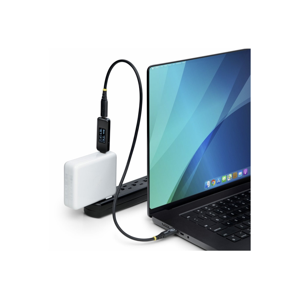 Produktbild för StarTech.com USB-C Power Tester, Bi-Directional Digital Voltage/Current - USB-C strömtester - digital multimeter, bi-directional