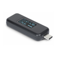 Produktbild för StarTech.com USB-C Power Tester, Bi-Directional Digital Voltage/Current - USB-C strömtester - digital multimeter, bi-directional