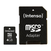 Produktbild för Intenso 3403450, 4 GB, MicroSDHC, Klass 4, 20 MB/s, 5 MB/s,...