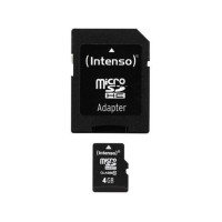 Produktbild för Intenso 3403450, 4 GB, MicroSDHC, Klass 4, 20 MB/s, 5 MB/s,...