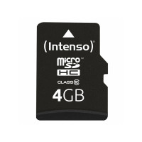 Produktbild för Intenso 3403450, 4 GB, MicroSDHC, Klass 4, 20 MB/s, 5 MB/s,...