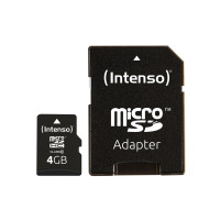 Produktbild för Intenso 3403450, 4 GB, MicroSDHC, Klass 4, 20 MB/s, 5 MB/s,...