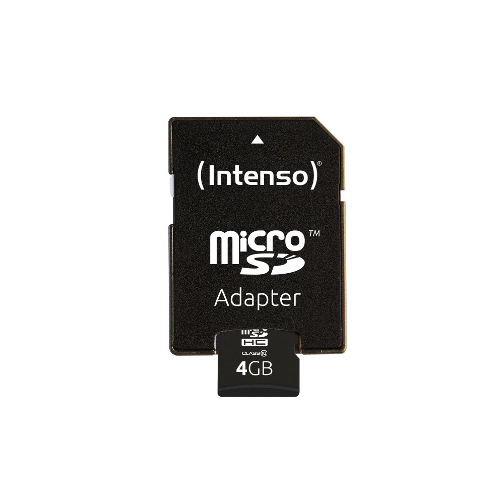 Produktbild för Intenso 3403450, 4 GB, MicroSDHC, Klass 4, 20 MB/s, 5 MB/s,...