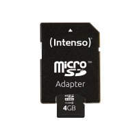 Produktbild för Intenso 3403450, 4 GB, MicroSDHC, Klass 4, 20 MB/s, 5 MB/s,...