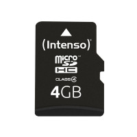 Produktbild för Intenso 3403450, 4 GB, MicroSDHC, Klass 4, 20 MB/s, 5 MB/s,...