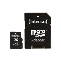 Produktbild för Intenso 3403450, 4 GB, MicroSDHC, Klass 4, 20 MB/s, 5 MB/s,...