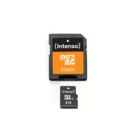 Produktbild för Intenso 3403450, 4 GB, MicroSDHC, Klass 4, 20 MB/s, 5 MB/s,...