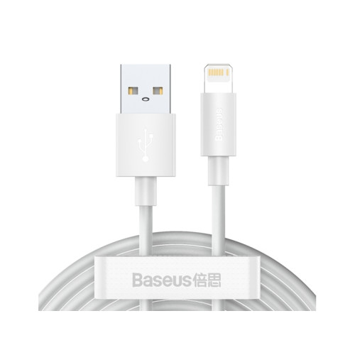 Baseus Baseus TZCALZJ-02, Hvid, USB A, Lightning, 1,5 m, Hanstik, H...