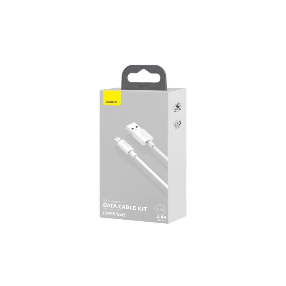 Produktbild för Baseus TZCALZJ-02, Hvid, USB A, Lightning, 1,5 m, Hanstik, H...