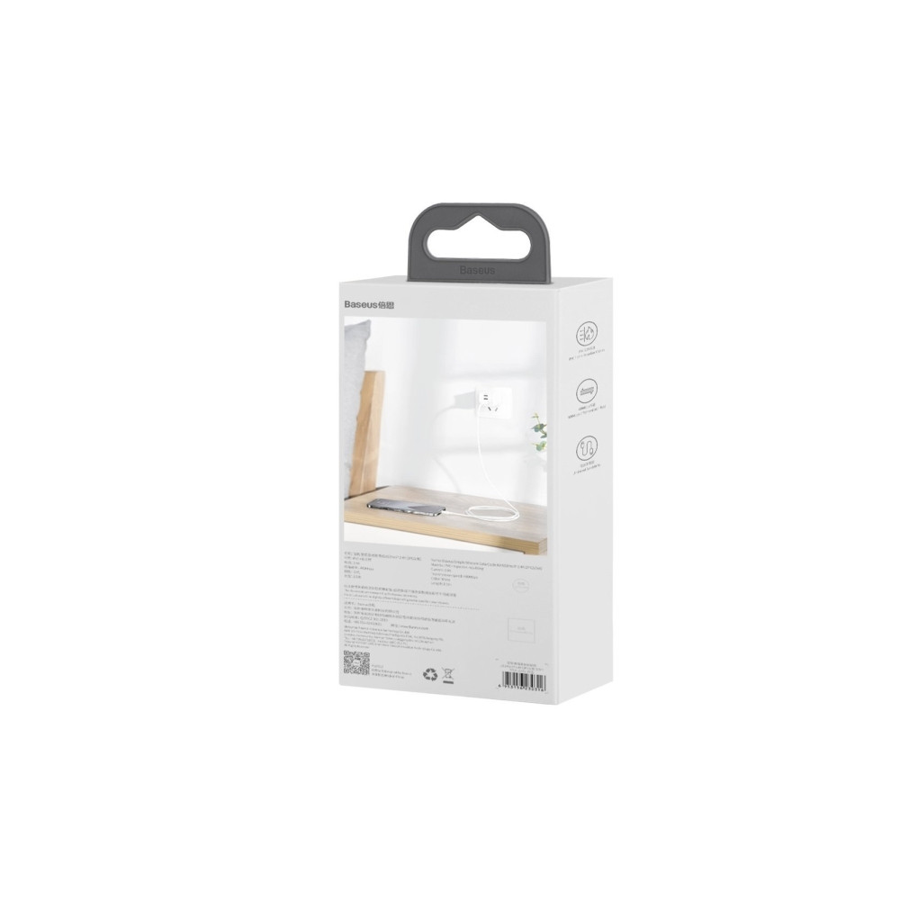 Produktbild för Baseus TZCALZJ-02, Hvid, USB A, Lightning, 1,5 m, Hanstik, H...