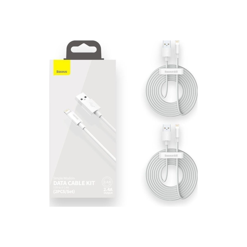 Produktbild för Baseus TZCALZJ-02, Hvid, USB A, Lightning, 1,5 m, Hanstik, H...