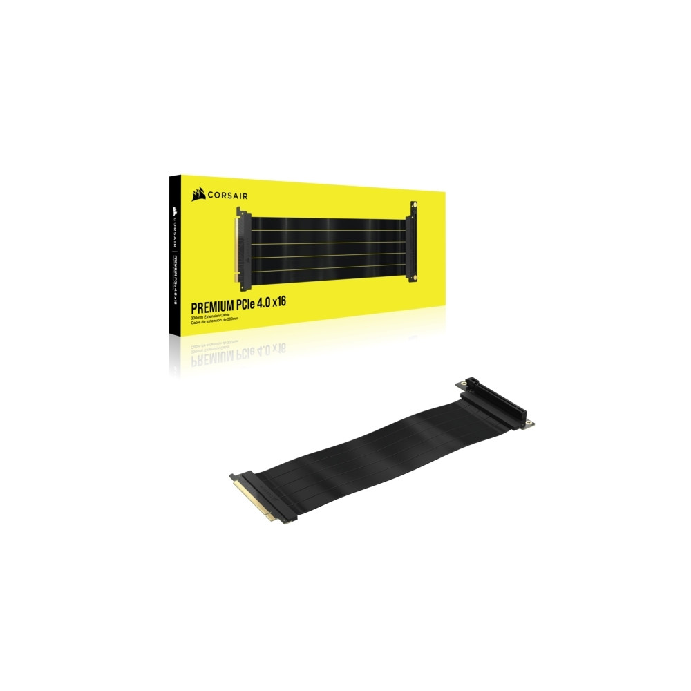 Produktbild för CORSAIR Premium Extension - PCI Express x16-kabel - PCI Express 4.0 x16 till PCI Express 4.0 x16 - 30 cm