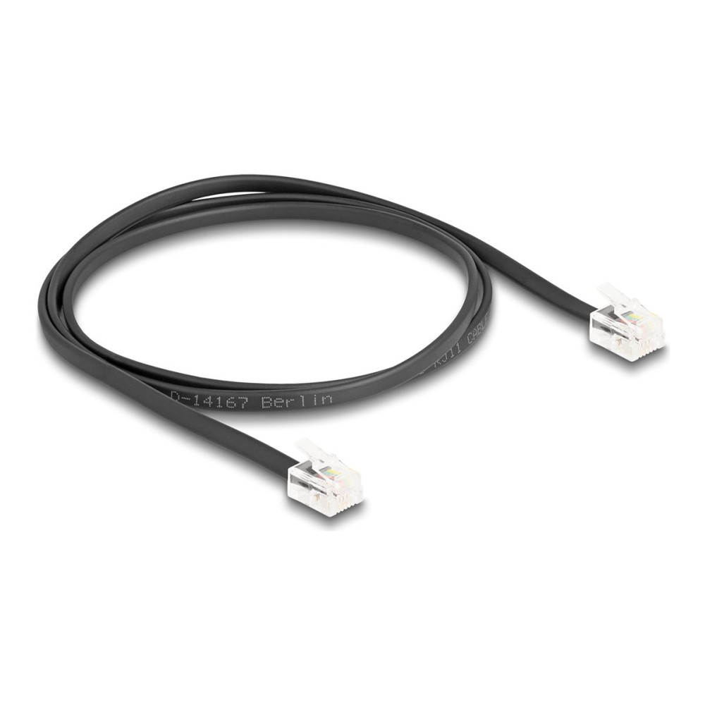 Produktbild för Delock telefonkabel - 1 m - svart